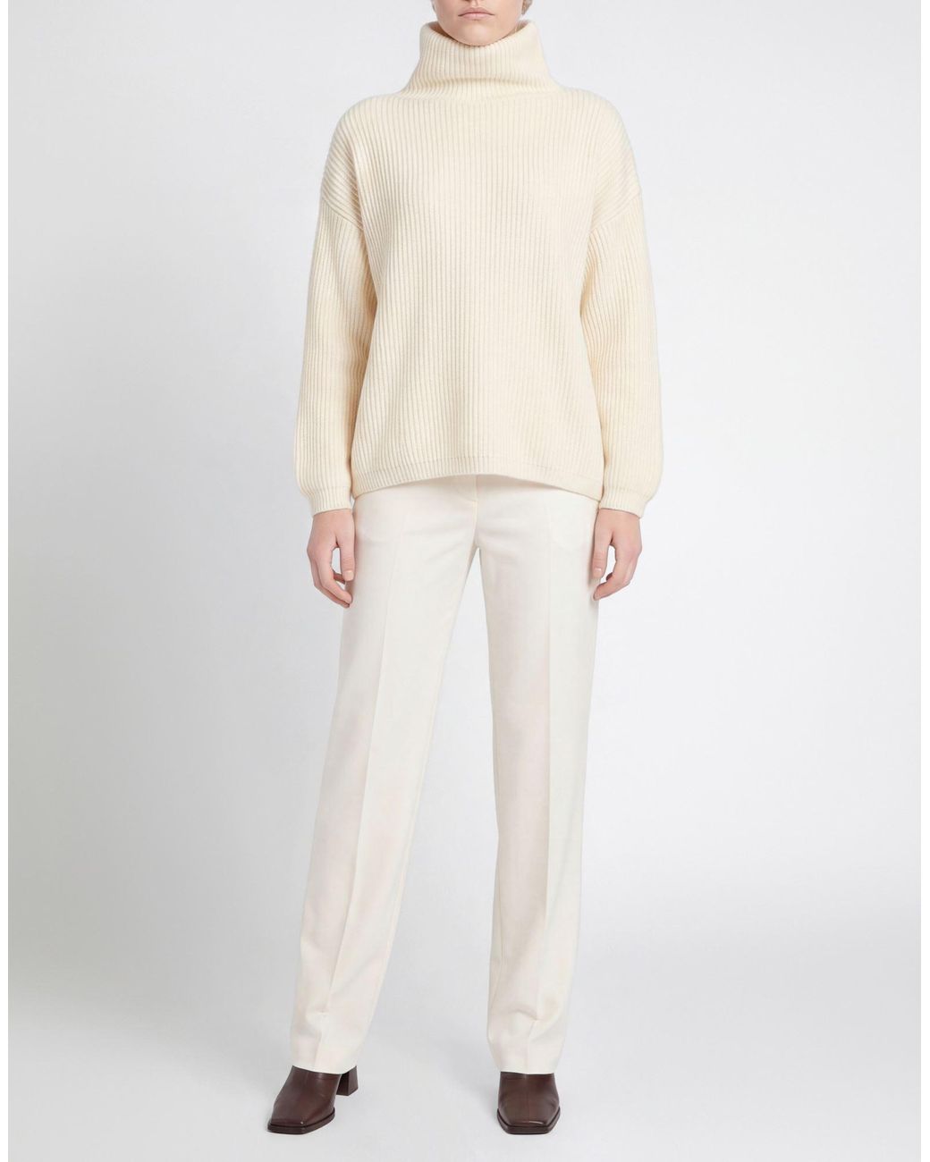 Aragona White Turtleneck