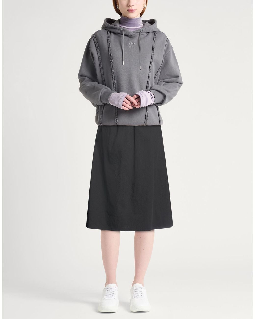 Gran Sasso Gray Midi Skirt