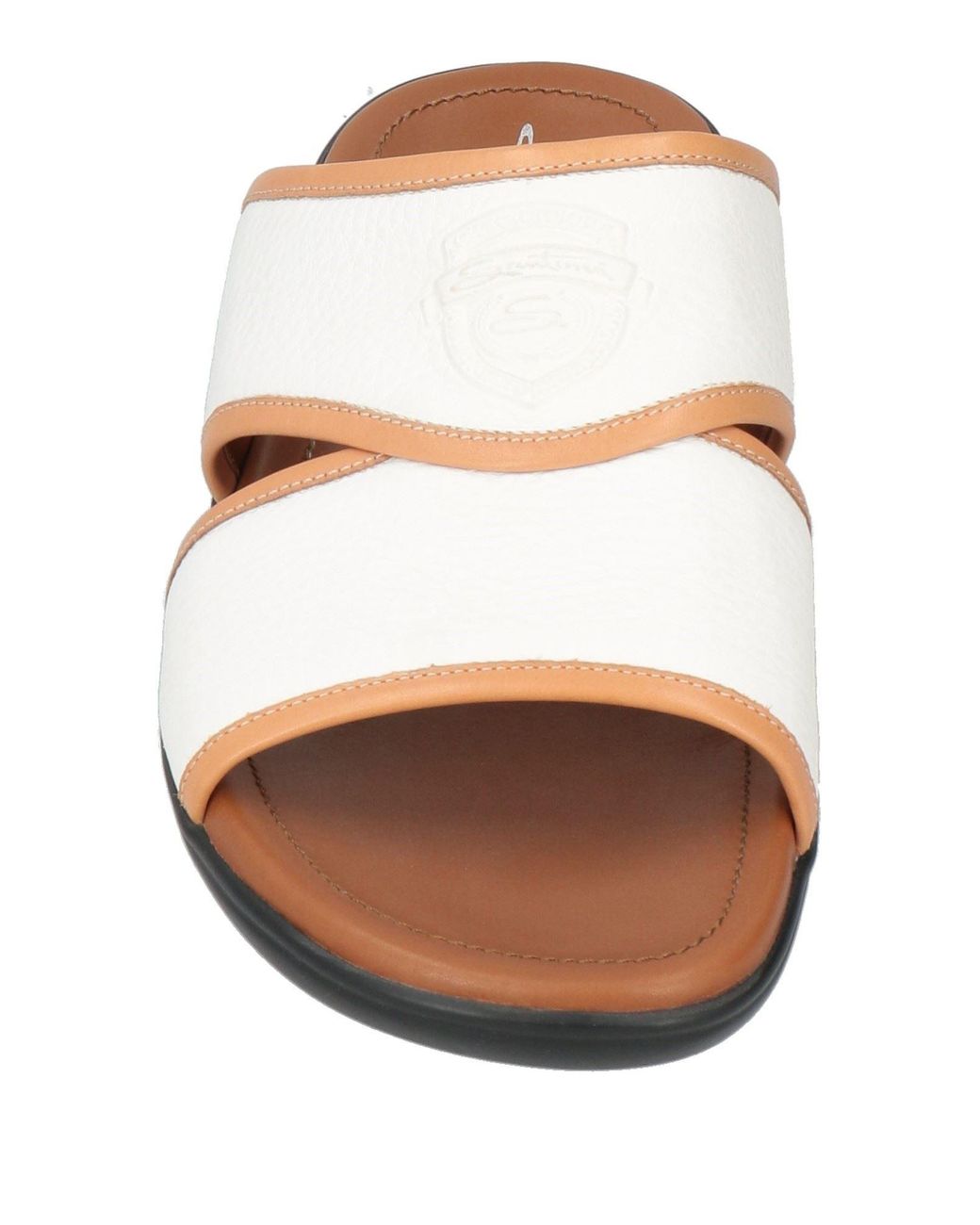 Santoni White Sandals Leather