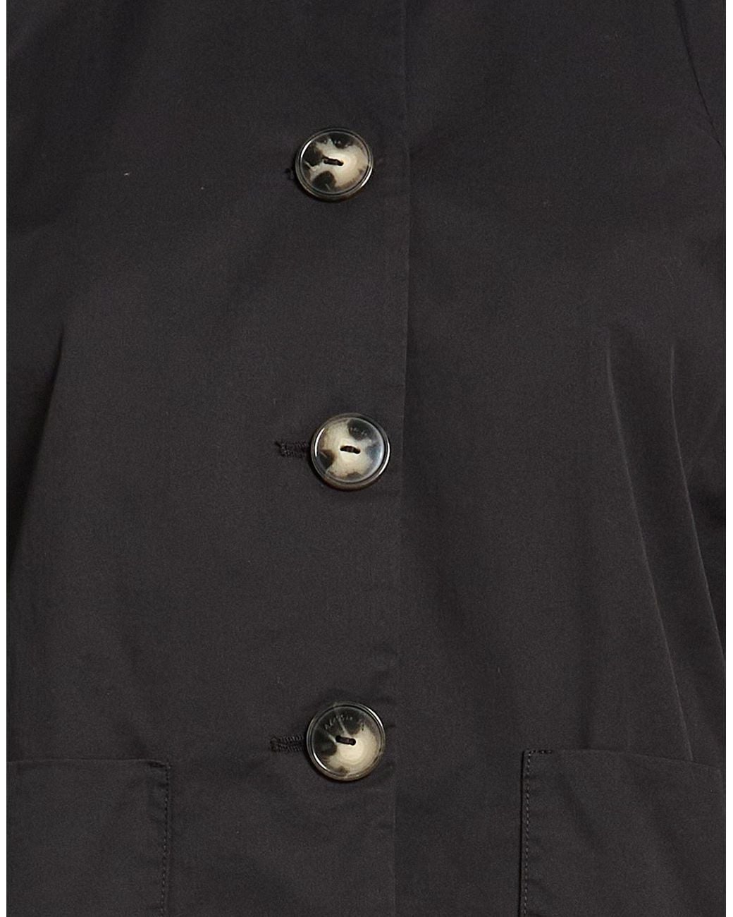 ALESSIA SANTI Black Jacket Cotton, Polyamide, Elastane