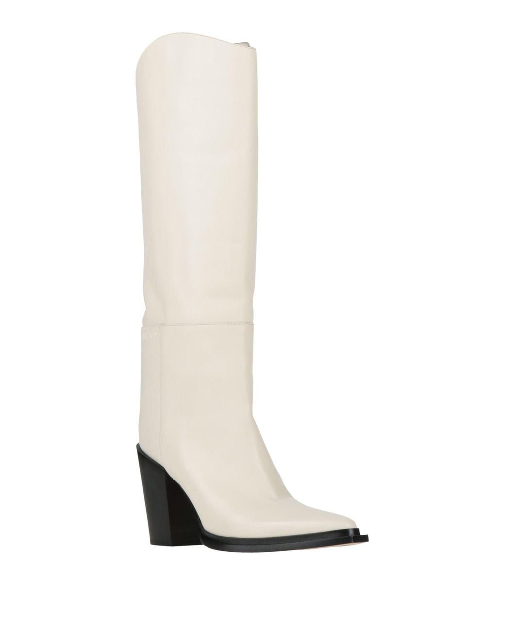 Jimmy Choo White Boot Leather