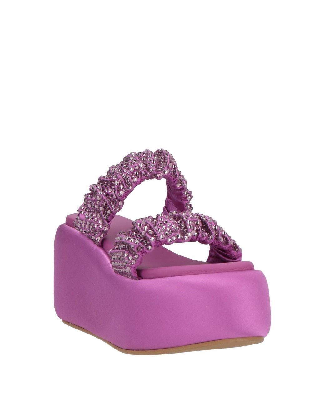 Le Silla Purple Sandals Textile Fibers