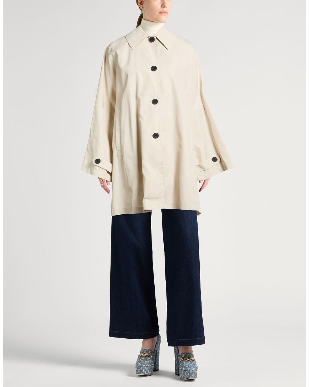 Liviana Conti Natural Overcoat & Trench Coat