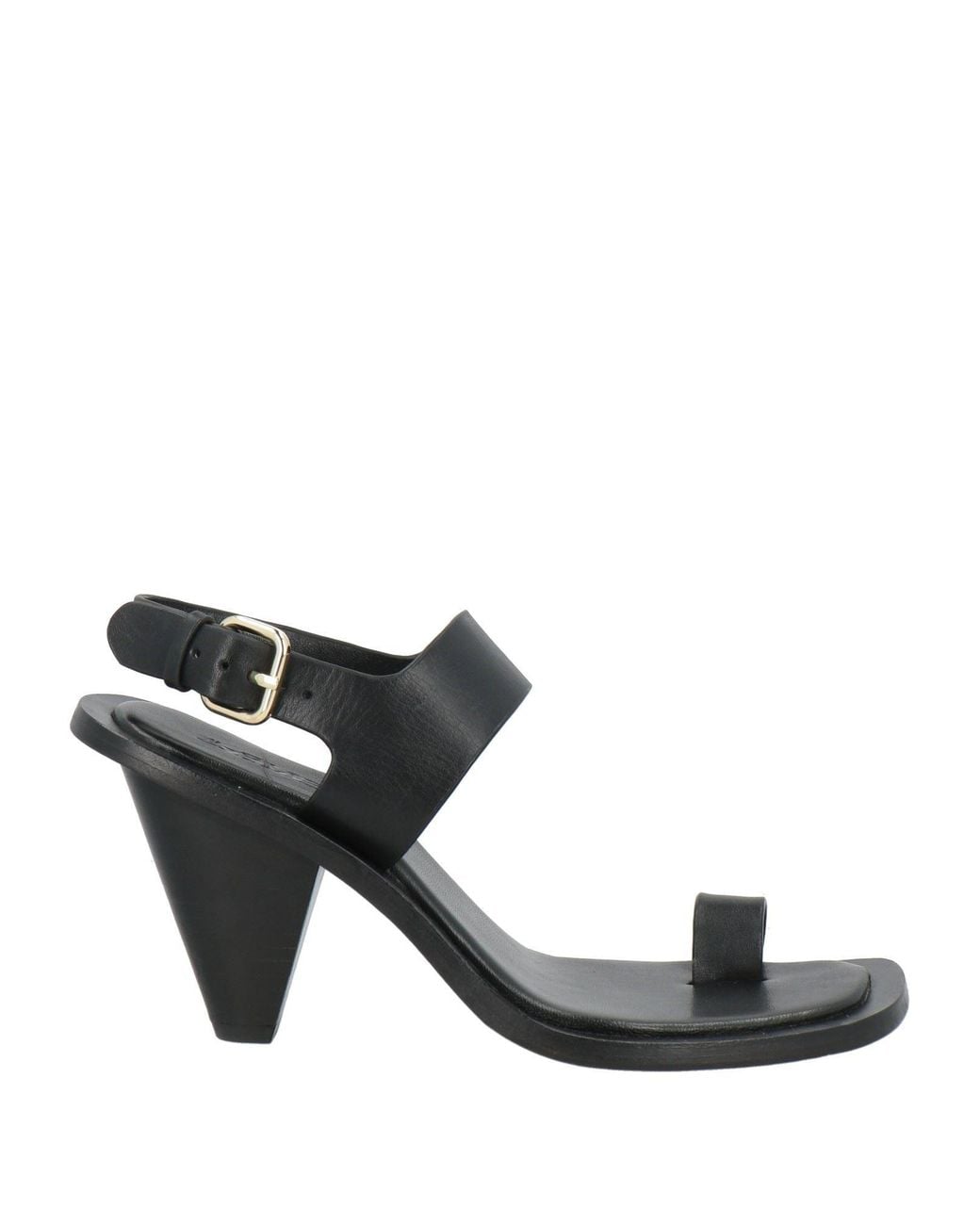 A.Emery Black Thong Sandal Leather