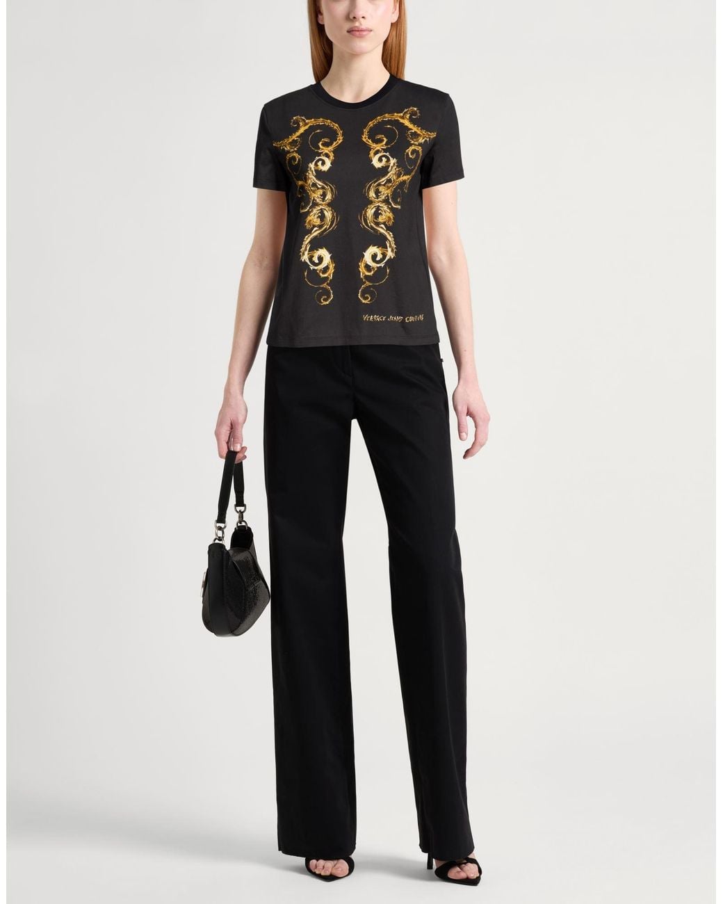 Versace Jeans Couture Black T-Shirt Cotton