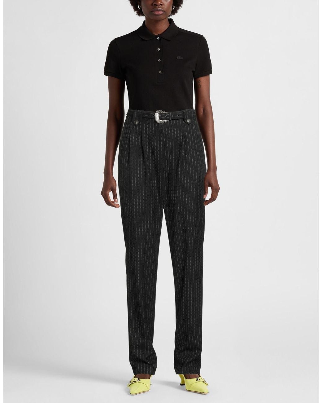 Versace Jeans Couture Black Pants Polyester, Viscose, Elastane