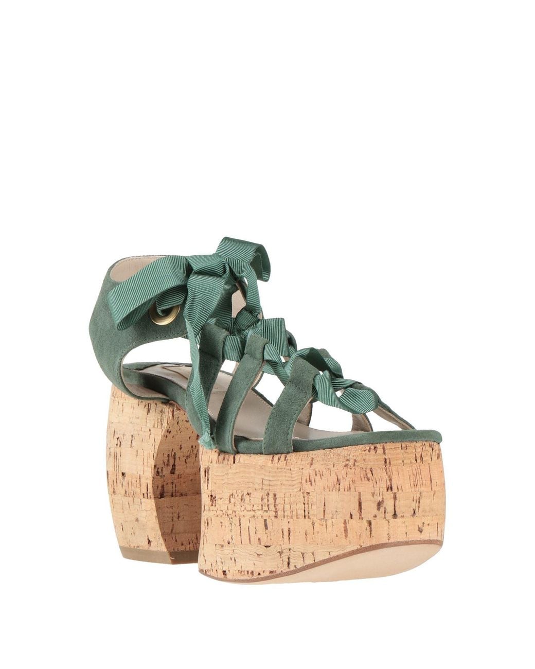 Paloma Barceló Green Sandals Leather