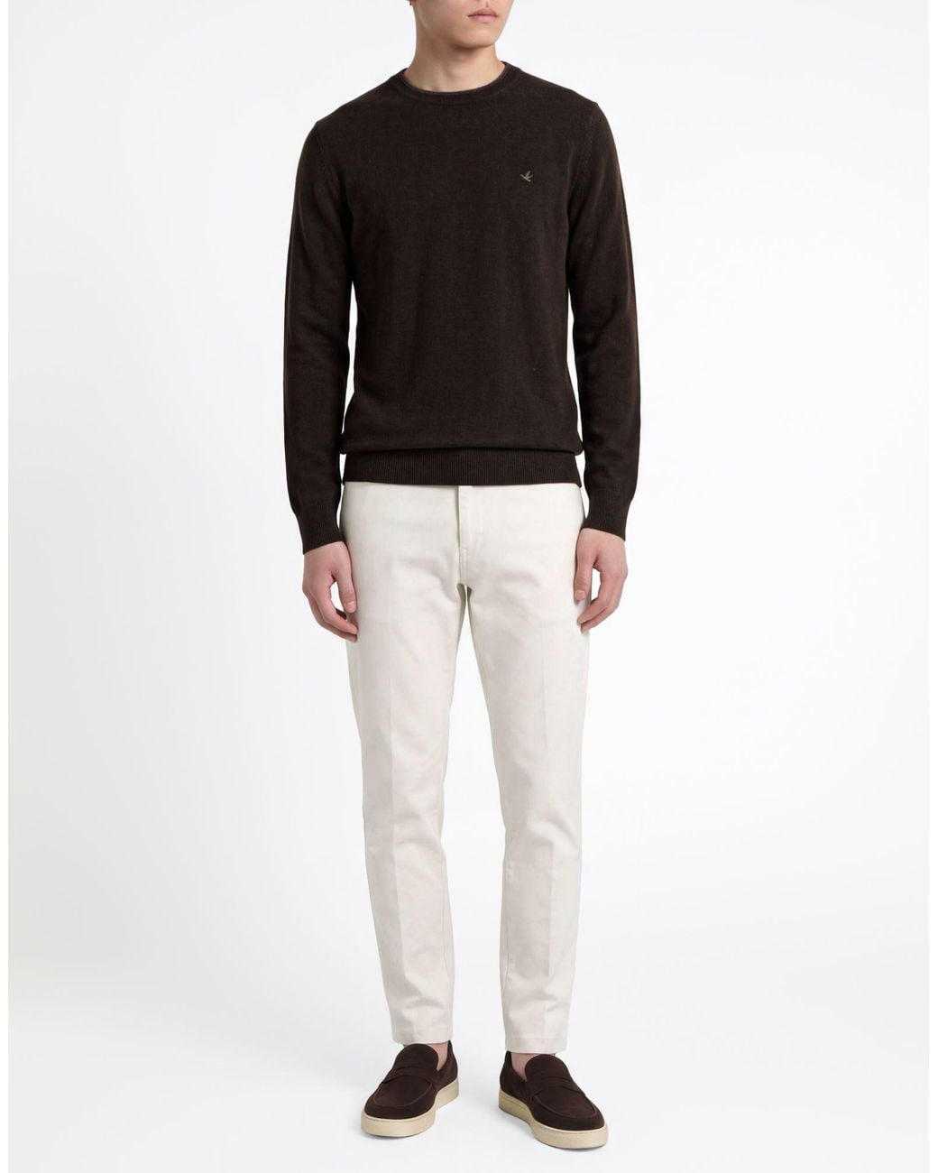 Brooksfield Black Dark Sweater Virgin Wool for men