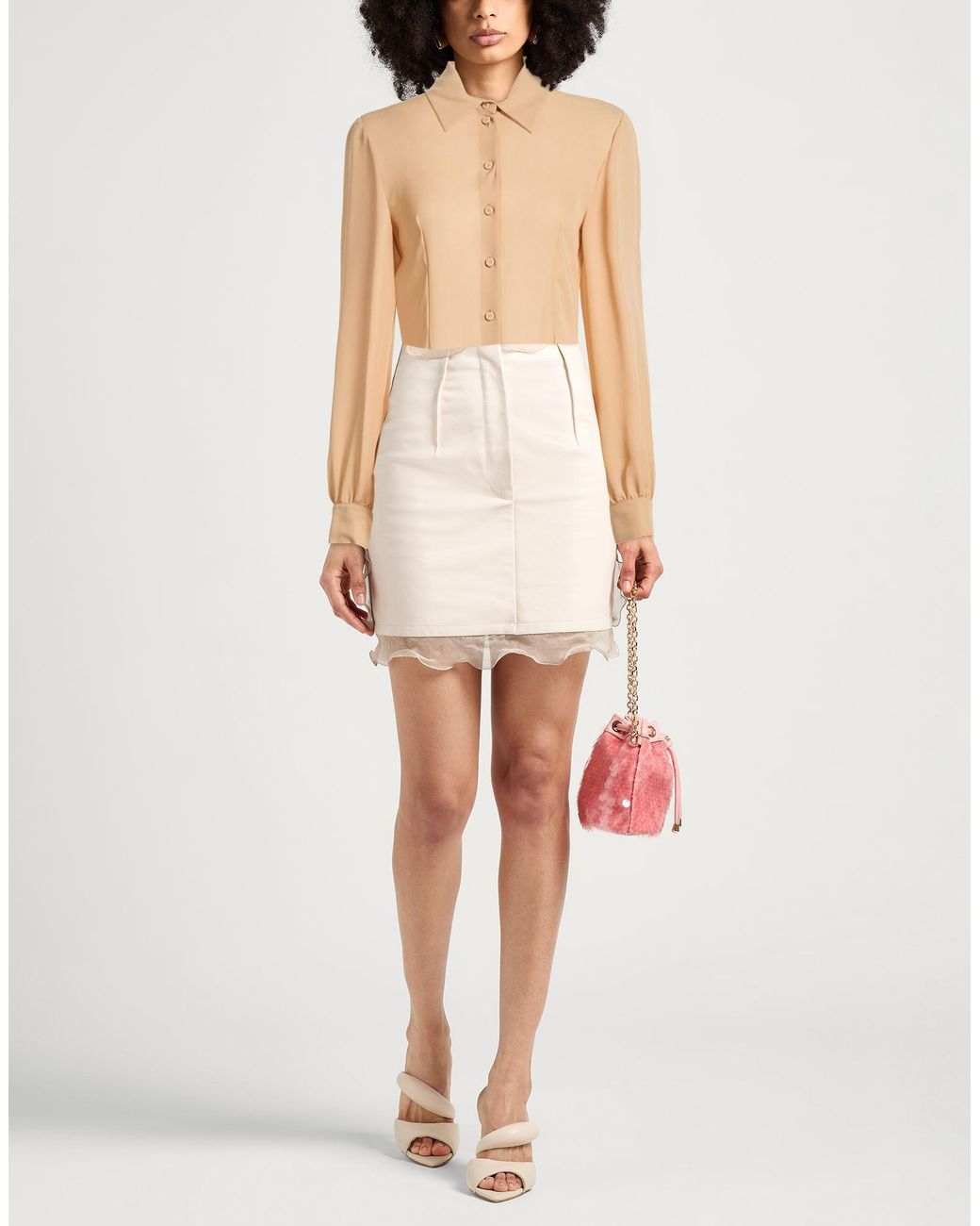 Moschino Natural Sand Shirt Silk