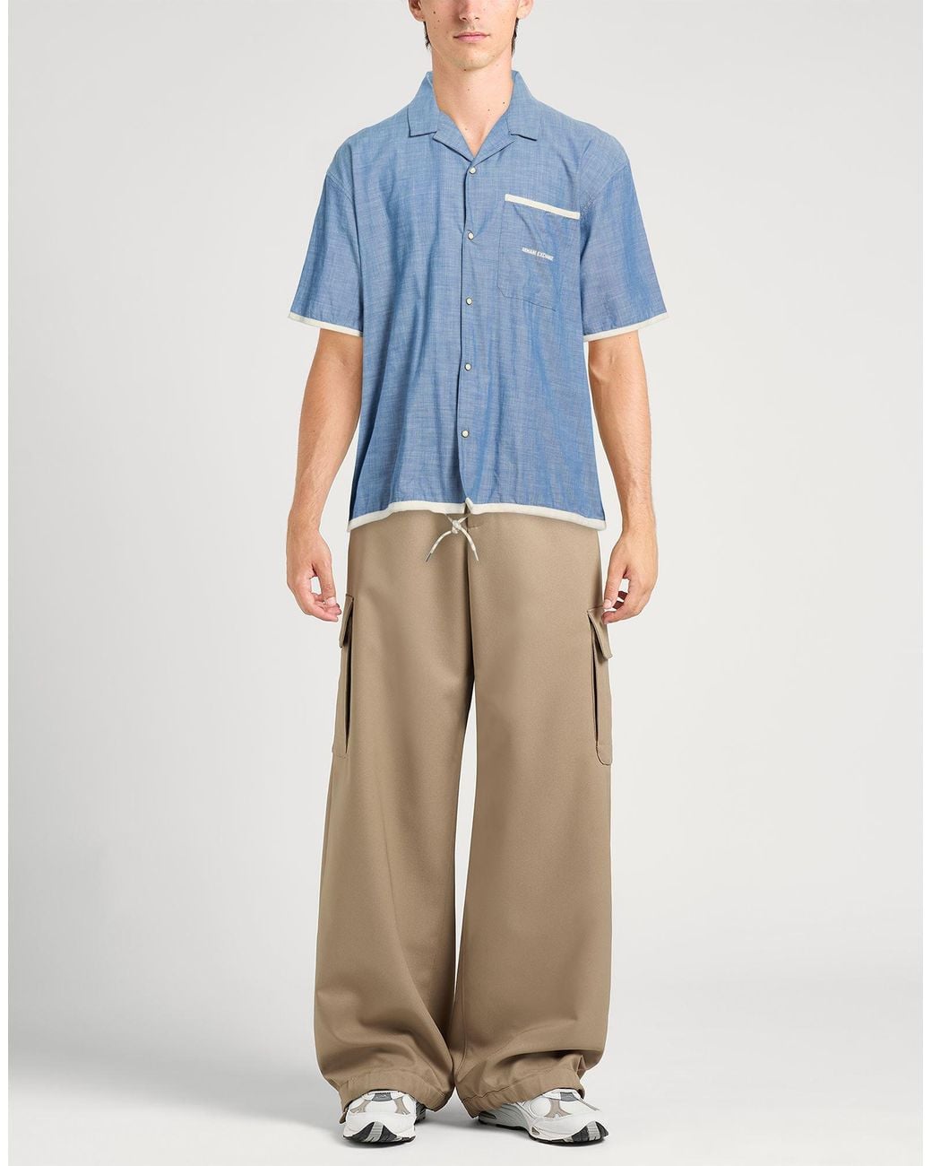 ARMANI EXCHANGE Blue Denim Shirt for men