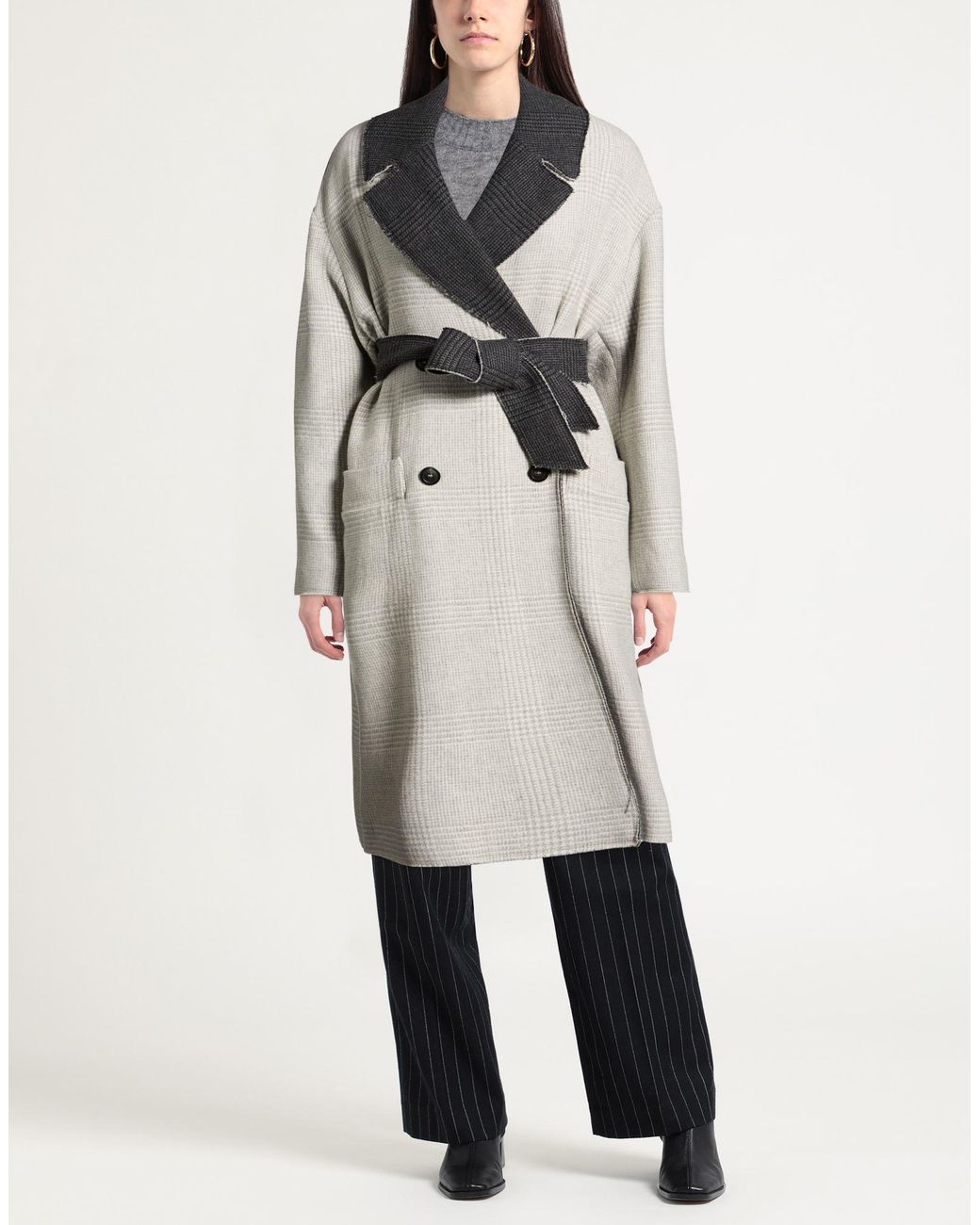LOST [in] ME White Light Coat Wool, Polyamide