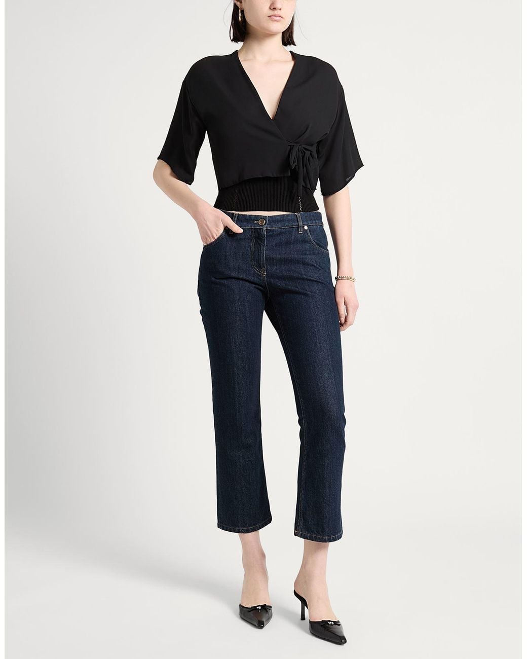 Caractere Black Wrap Cardigans