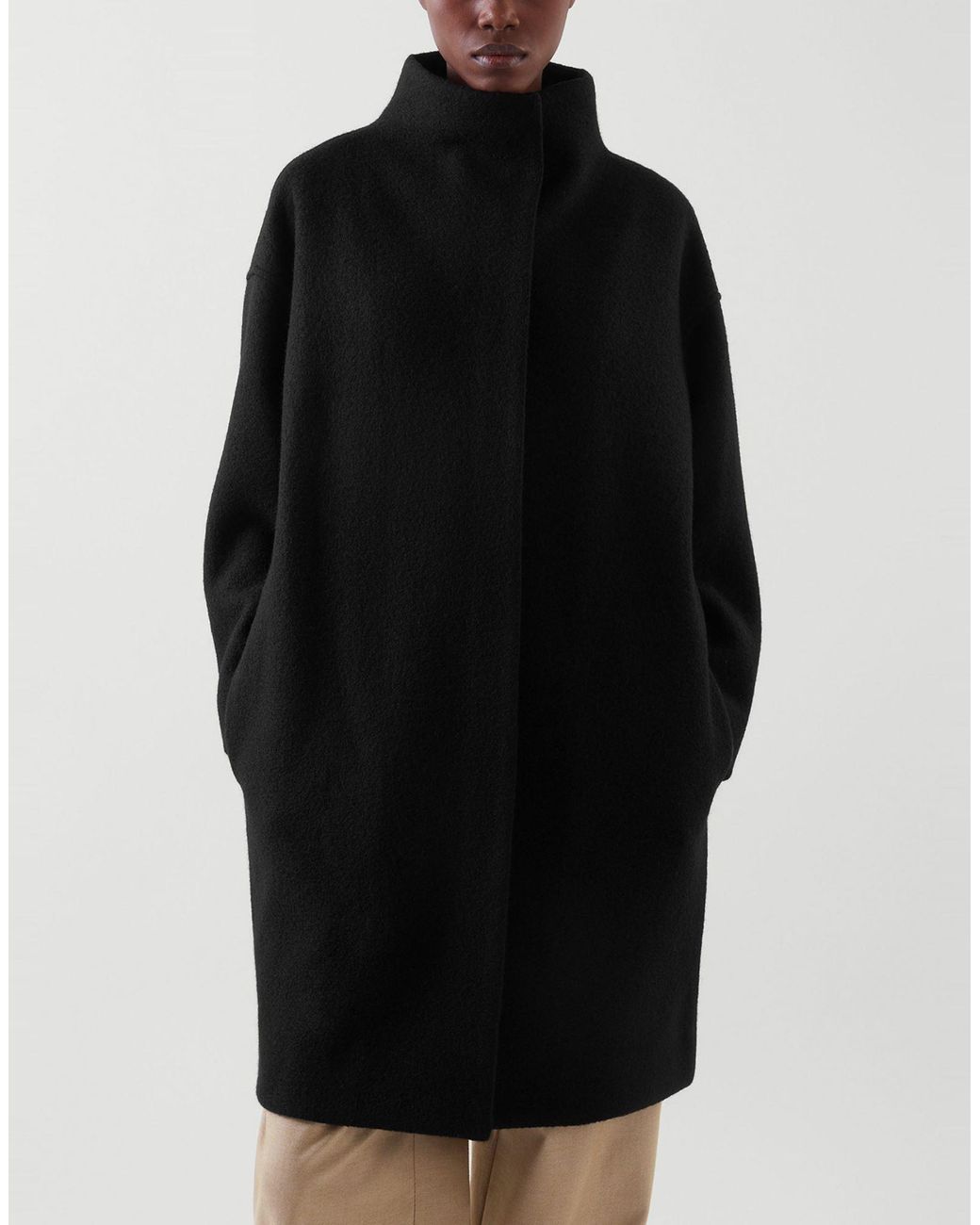 Cos boucle deals wool cocoon coat