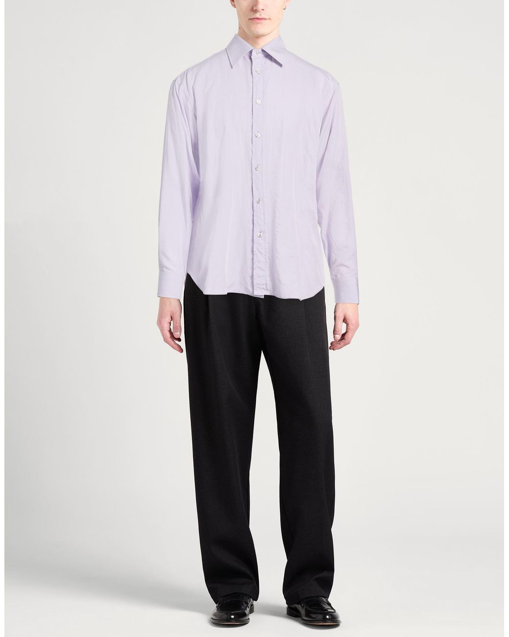 Tom Ford Purple Lilac Shirt Lyocell, Silk for men