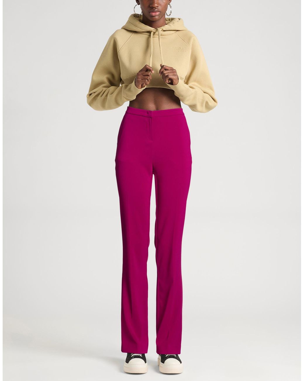 Pinko Pink Pants Polyester, Elastane