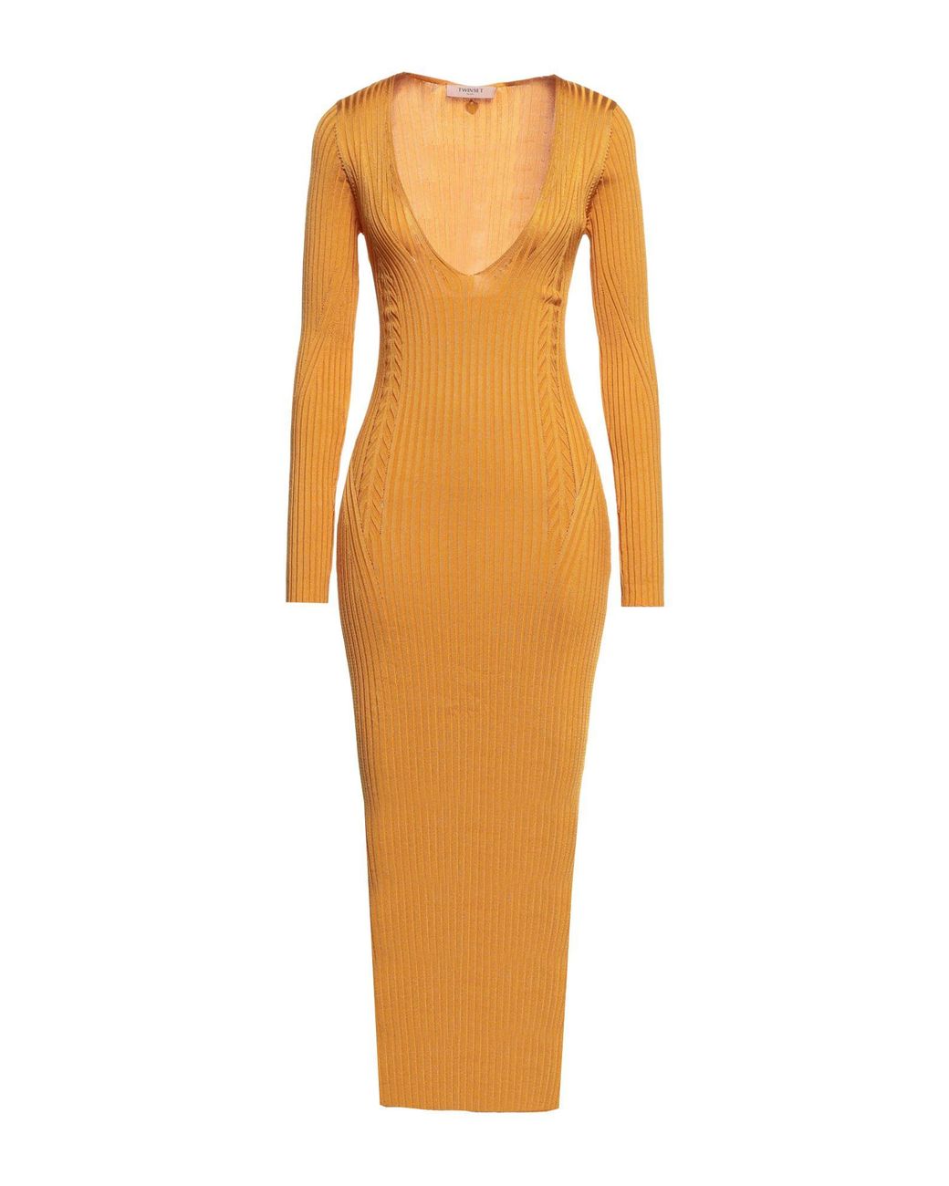 Twinset Orange Midi Dress