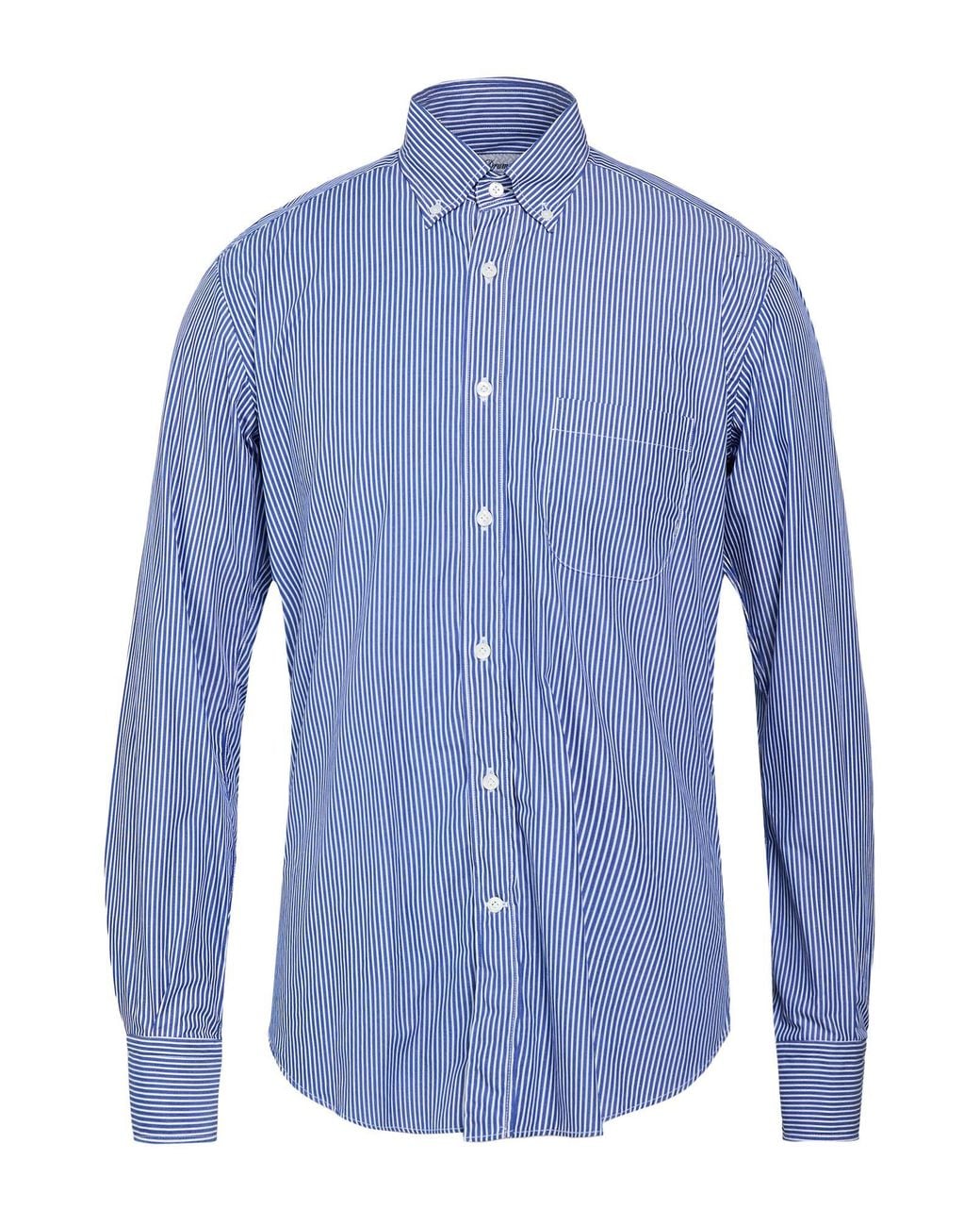 Drumohr Blue Shirt Cotton for men