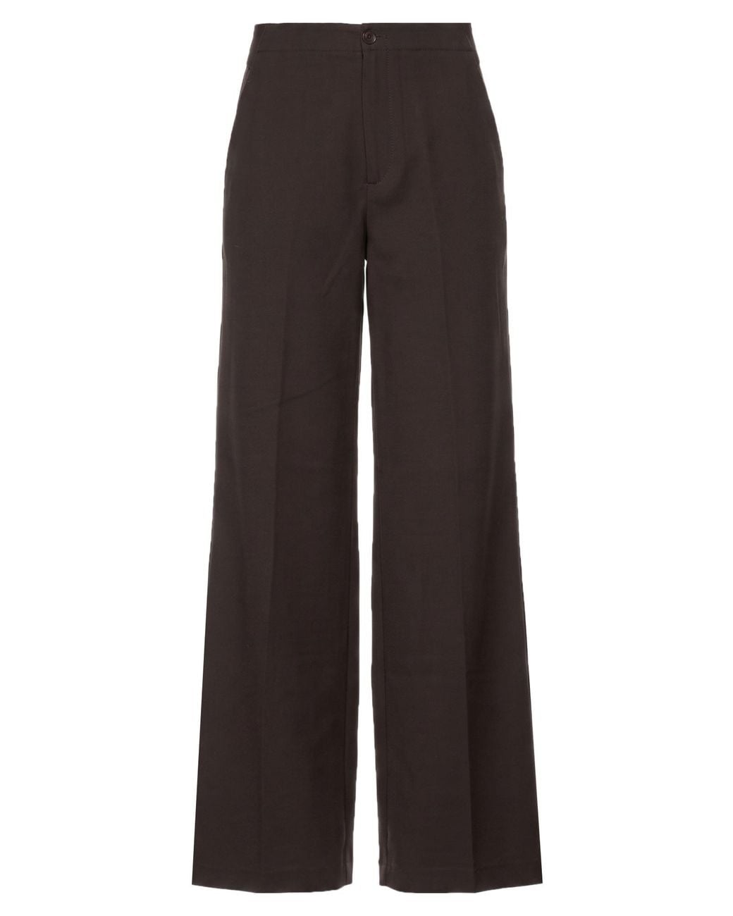 European Culture Brown Chocolate Pants Viscose, Polyamide, Elastane
