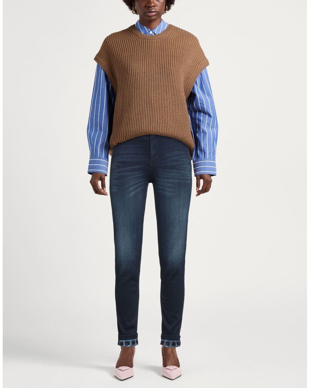 Angelo Marani Blue Jeans Cotton, Polyester, Viscose, Elastane