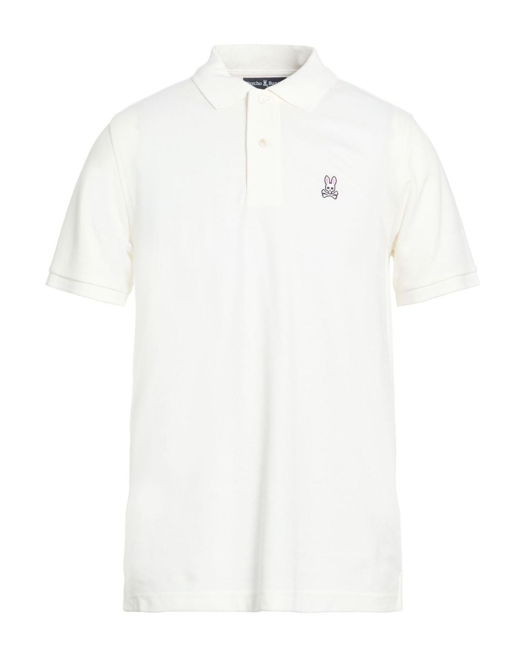 Psycho Bunny White Polo Shirt Pima Cotton for men
