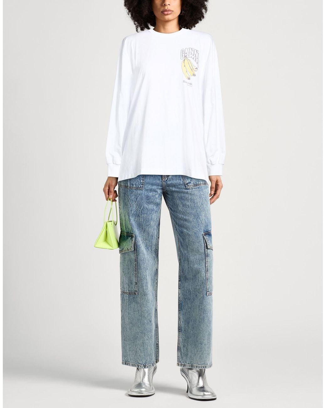 Ganni White T-Shirt Organic Cotton