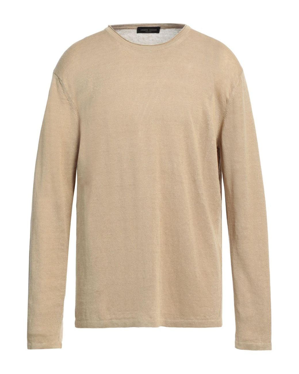 Roberto Collina Natural Sweater Linen for men