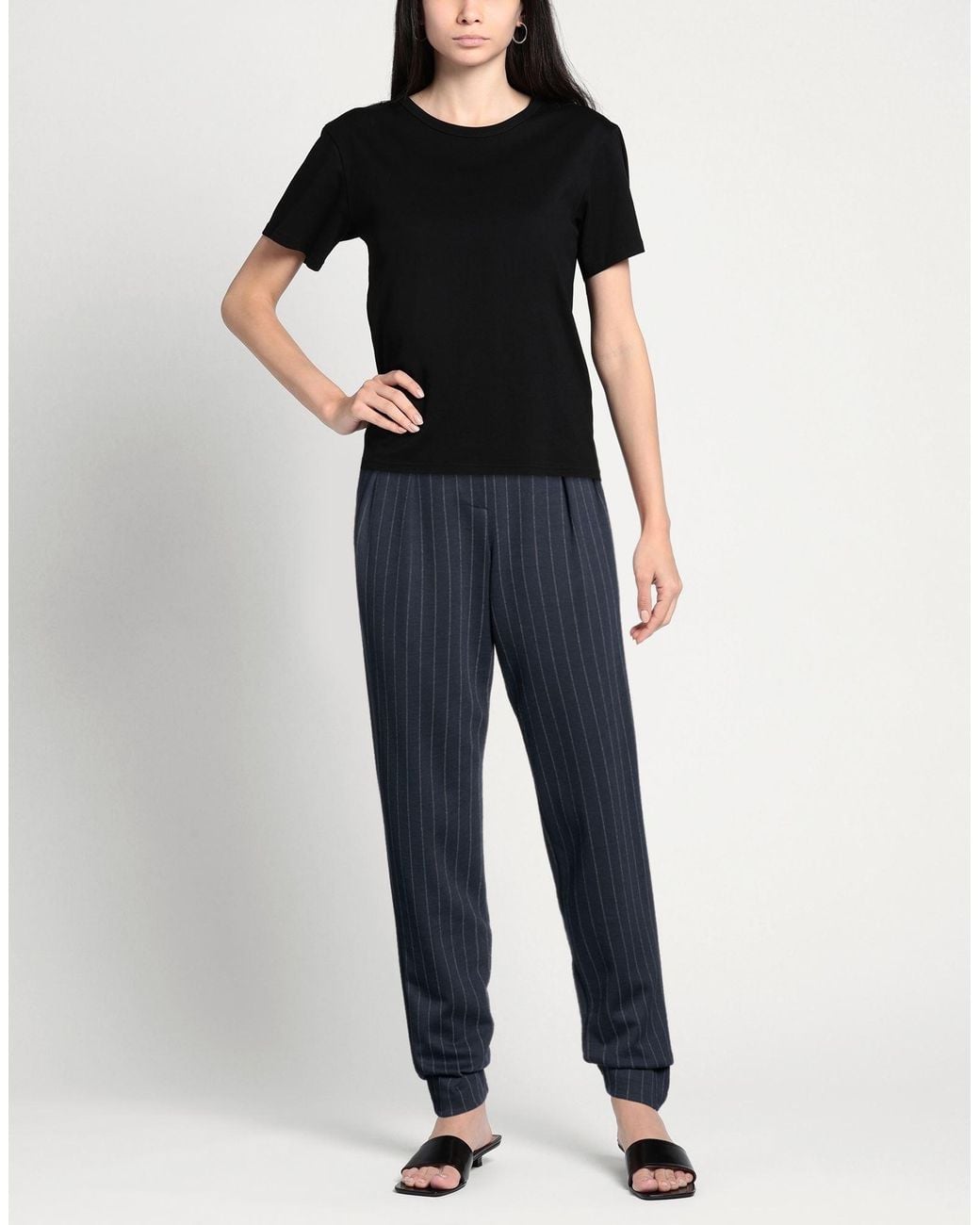 Compagnia Italiana Blue Pants Polyester, Viscose, Elastane