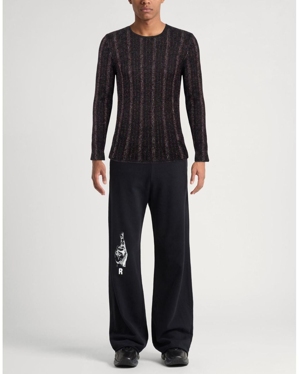 MM6 by Maison Margiela Black Sweater Viscose, Polyamide, Polyester for men