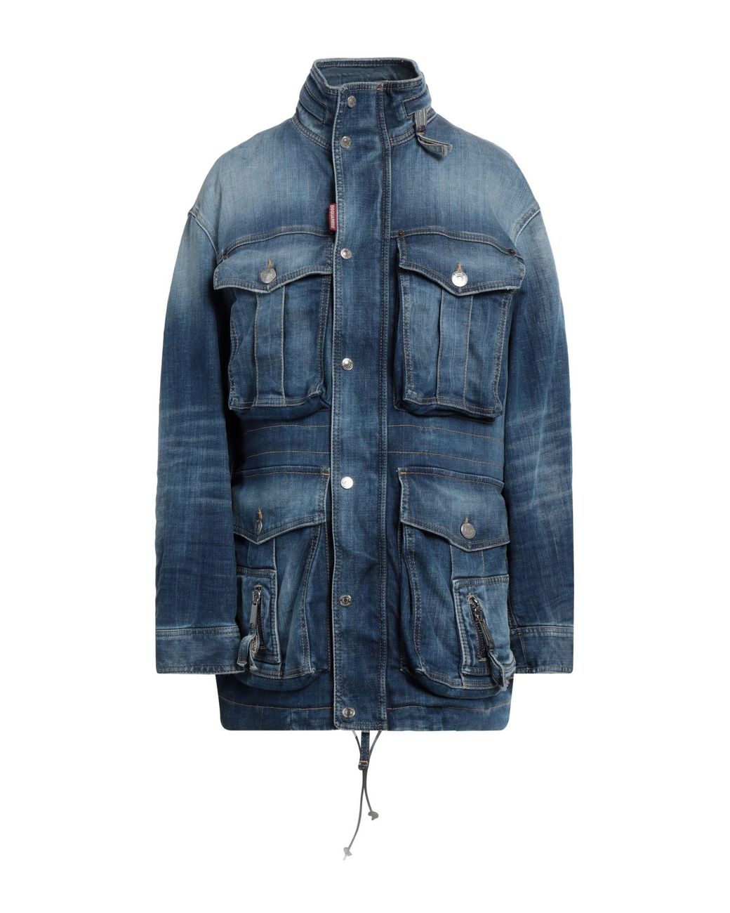 DSquared² Blue Denim Outerwear Cotton, Elastane, Polyamide