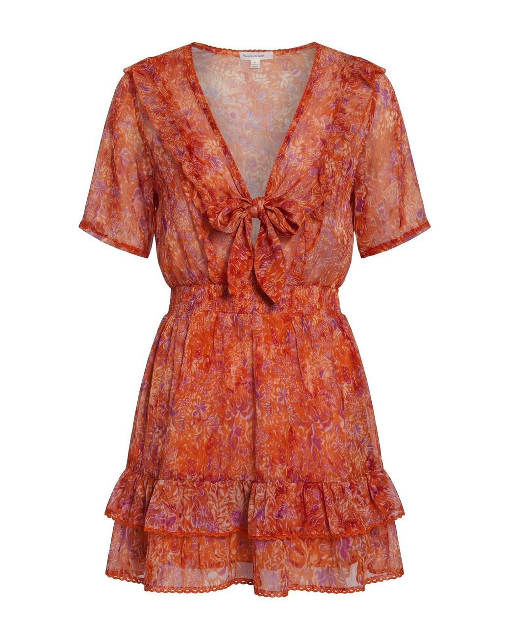 Poupette Red Mini Dress Silk
