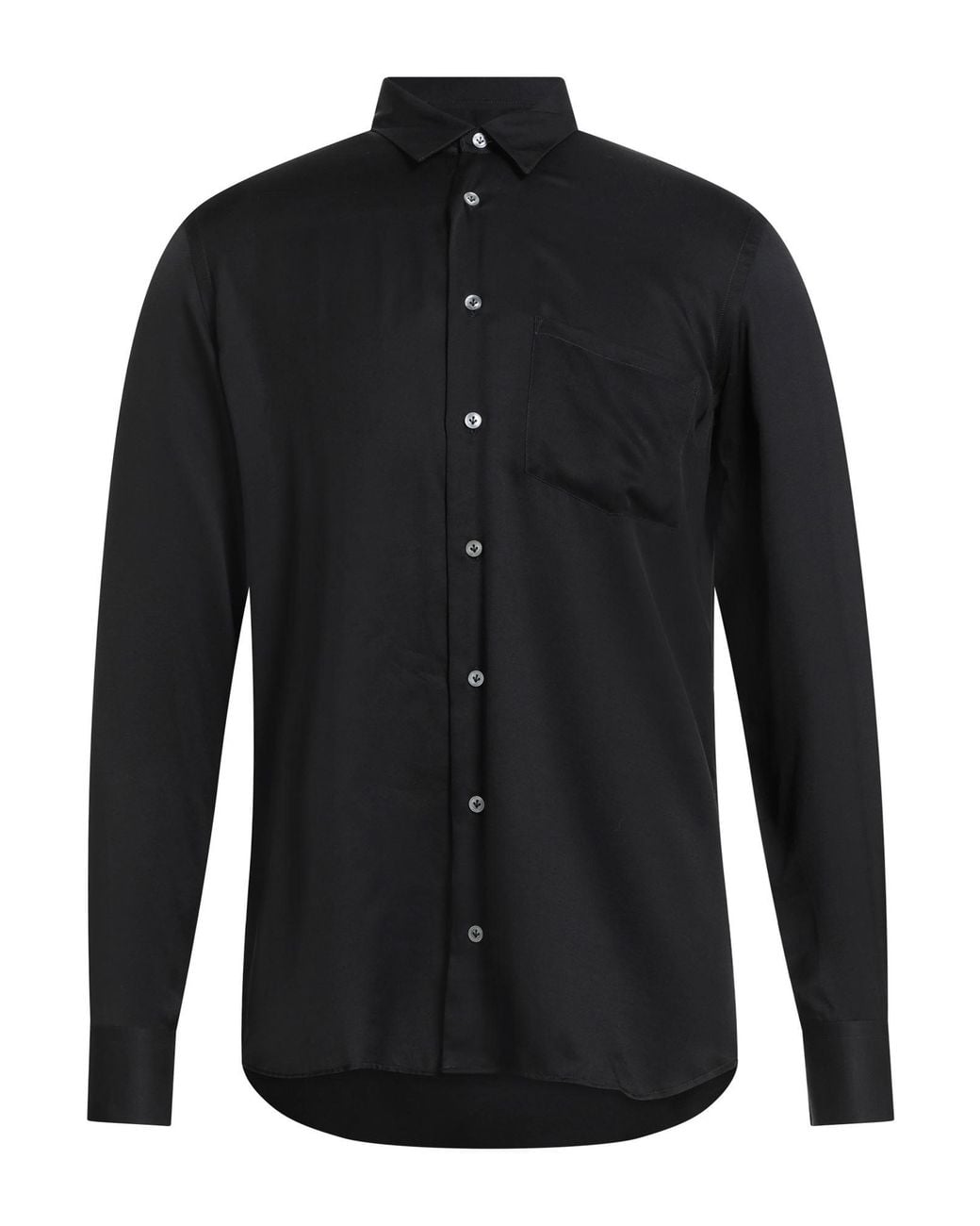 Lardini Black Shirt Viscose for men