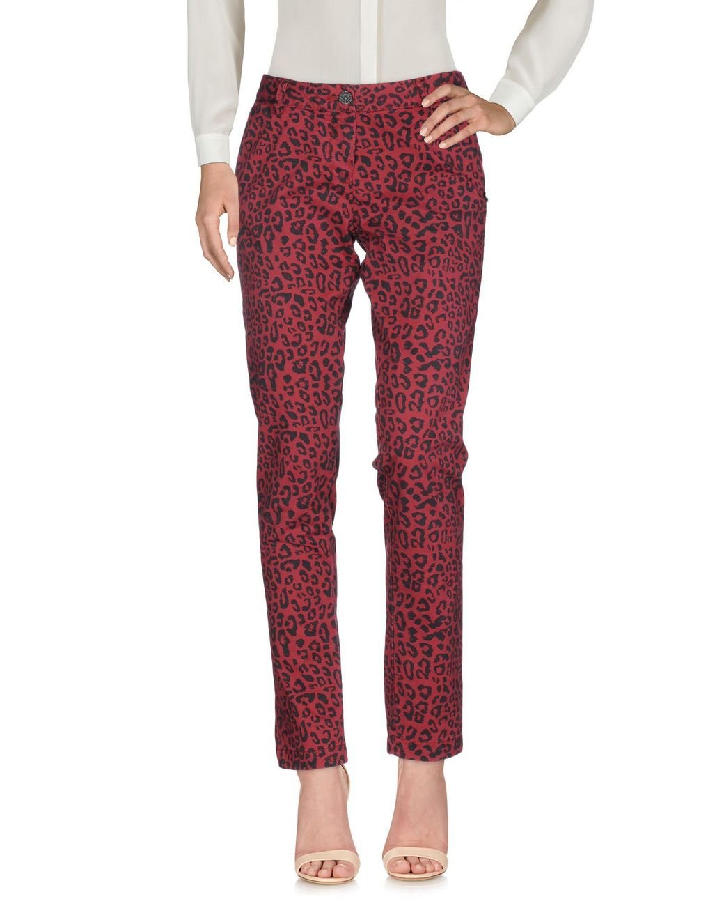 Maison Scotch Cotton Casual Trouser in Maroon (Red) - Lyst