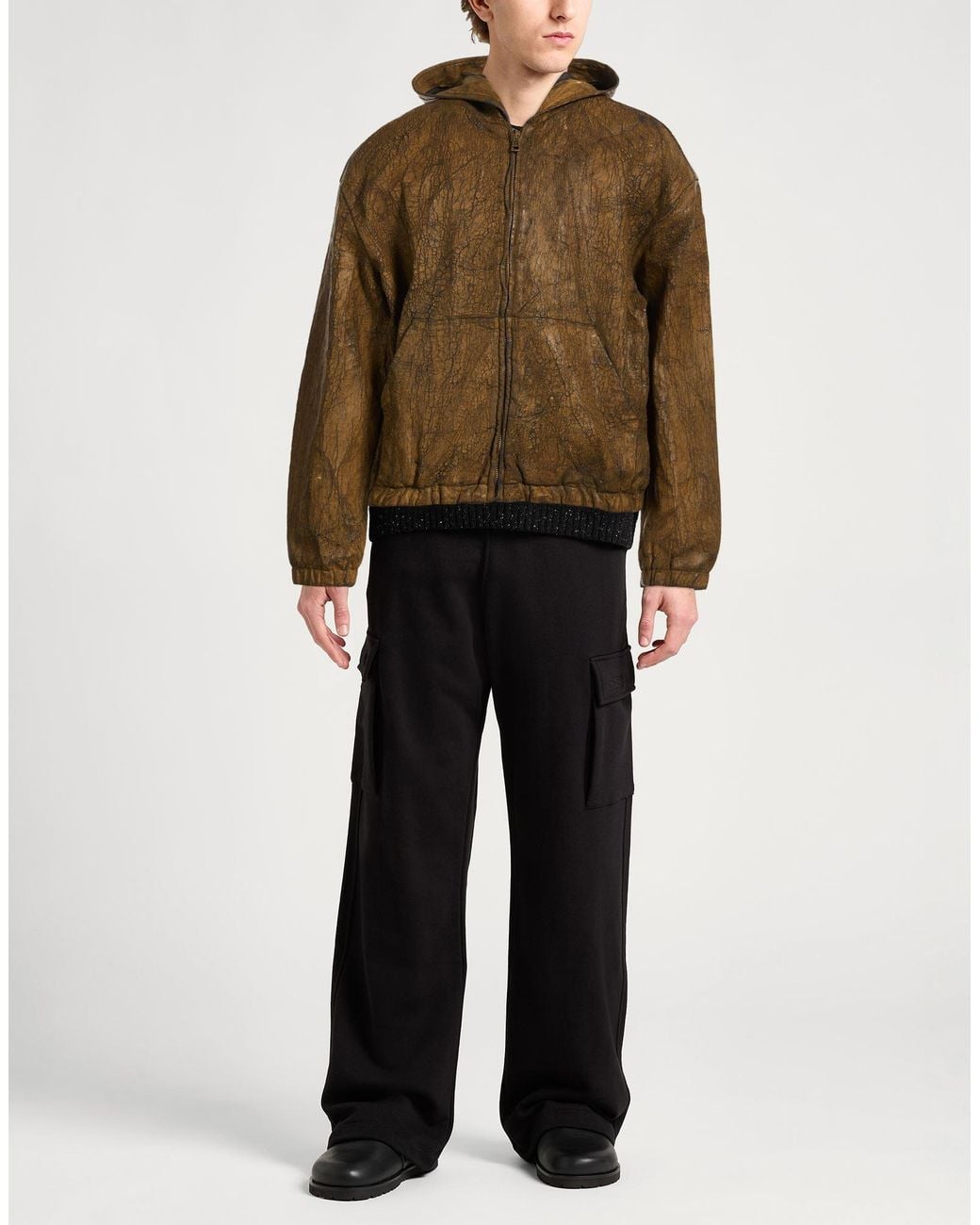 Guess Green Jacket Cotton, Polyester, Elastane, Elastomultiester for men