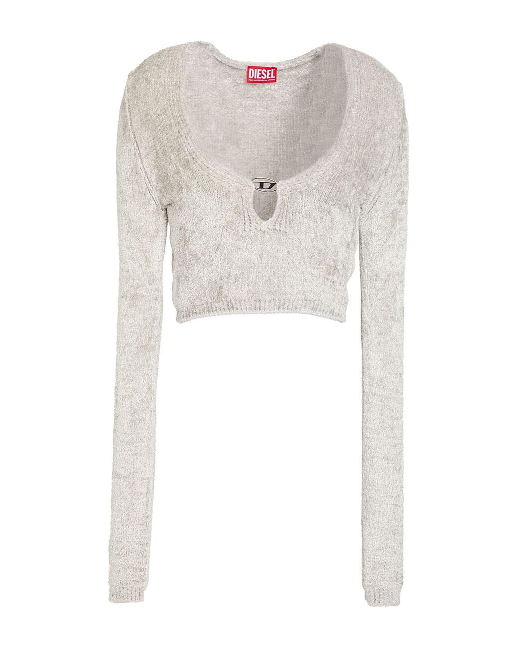 DIESEL White Sweater Rayon, Viscose