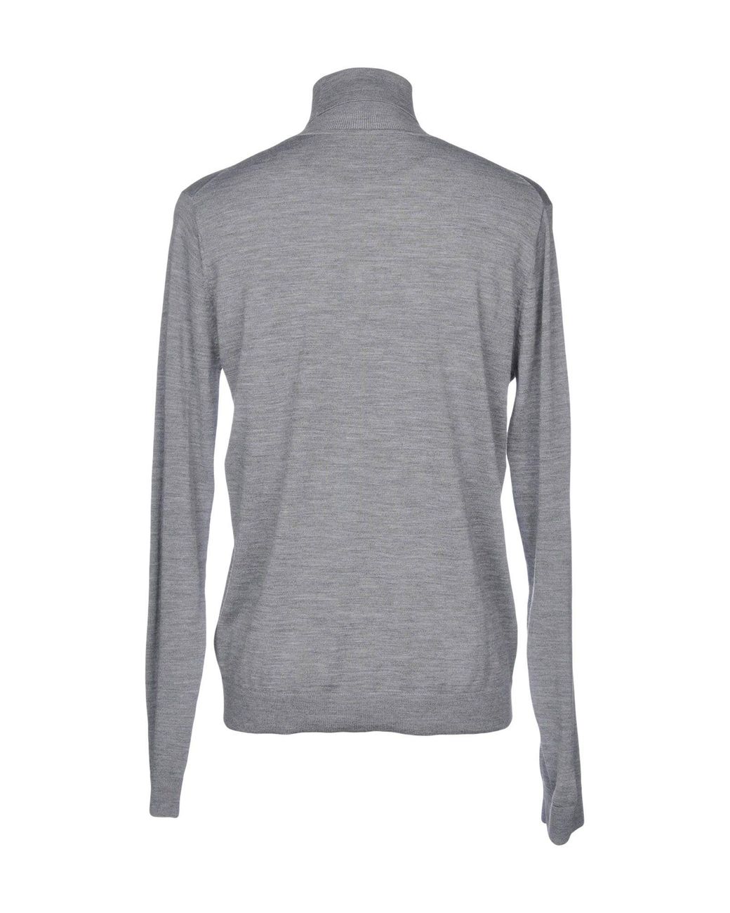 Jeordie's Gray Turtleneck Virgin Wool for men
