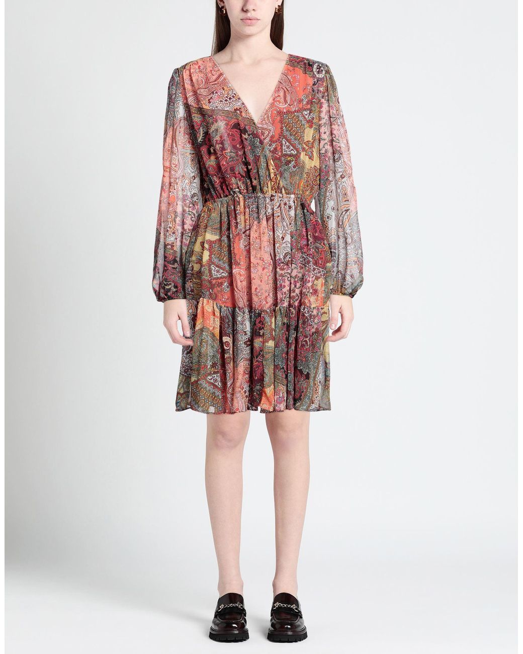 Guess Orange Midi Dress