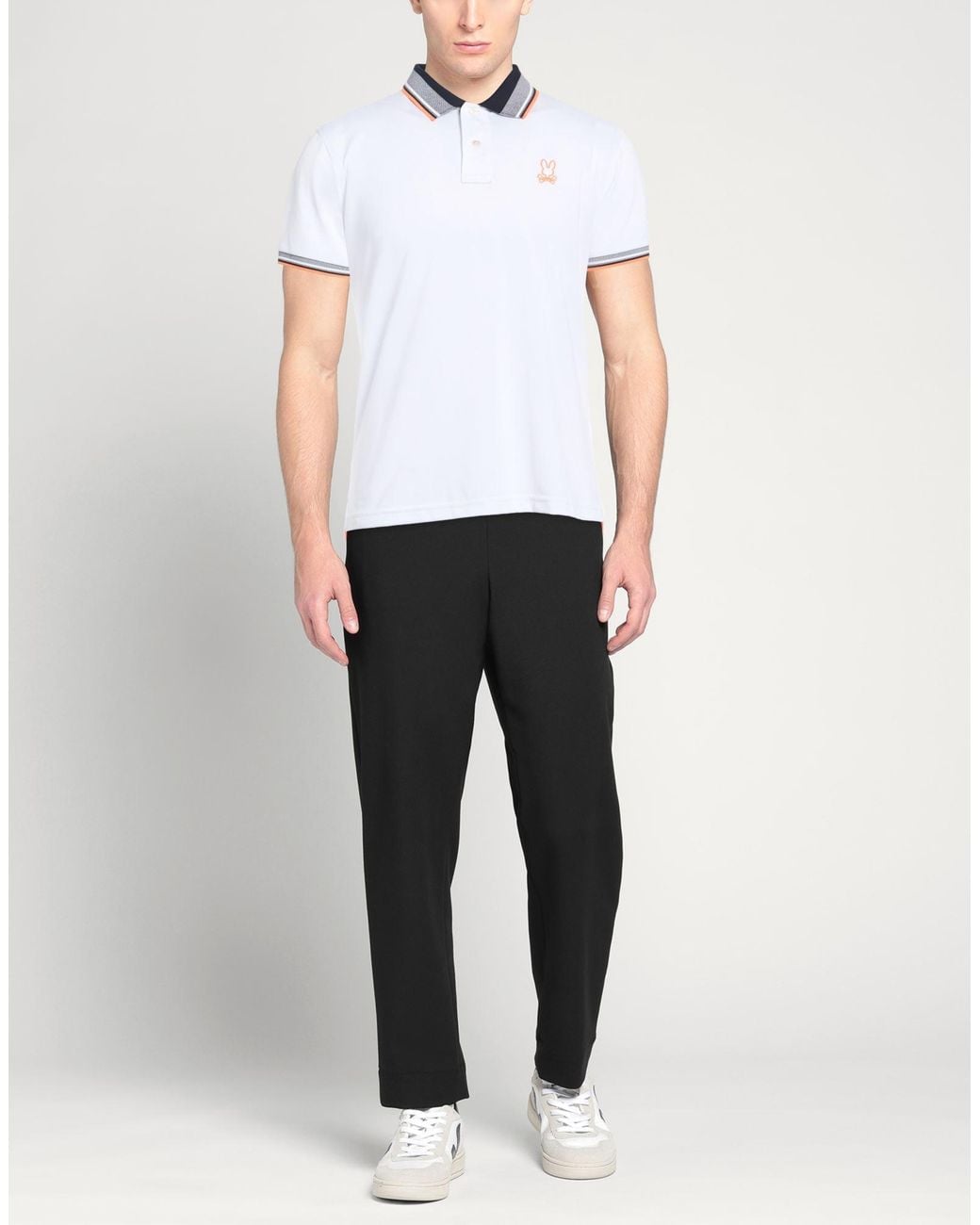 Psycho Bunny White Polo Shirt for men