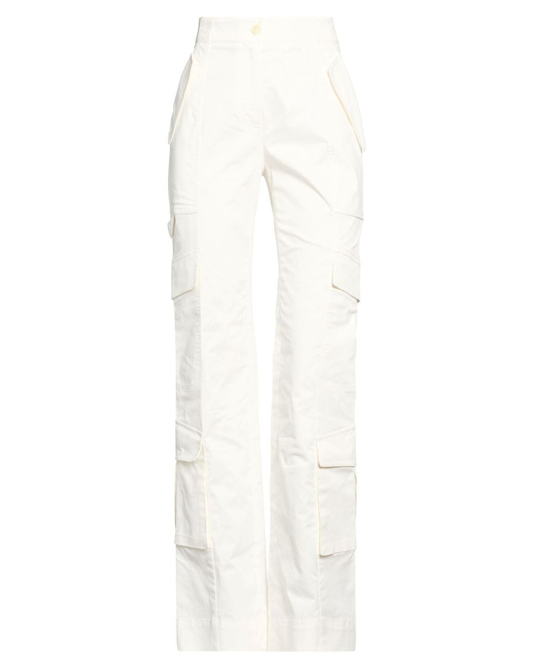 Alberta Ferretti White Pants Cotton, Elastane