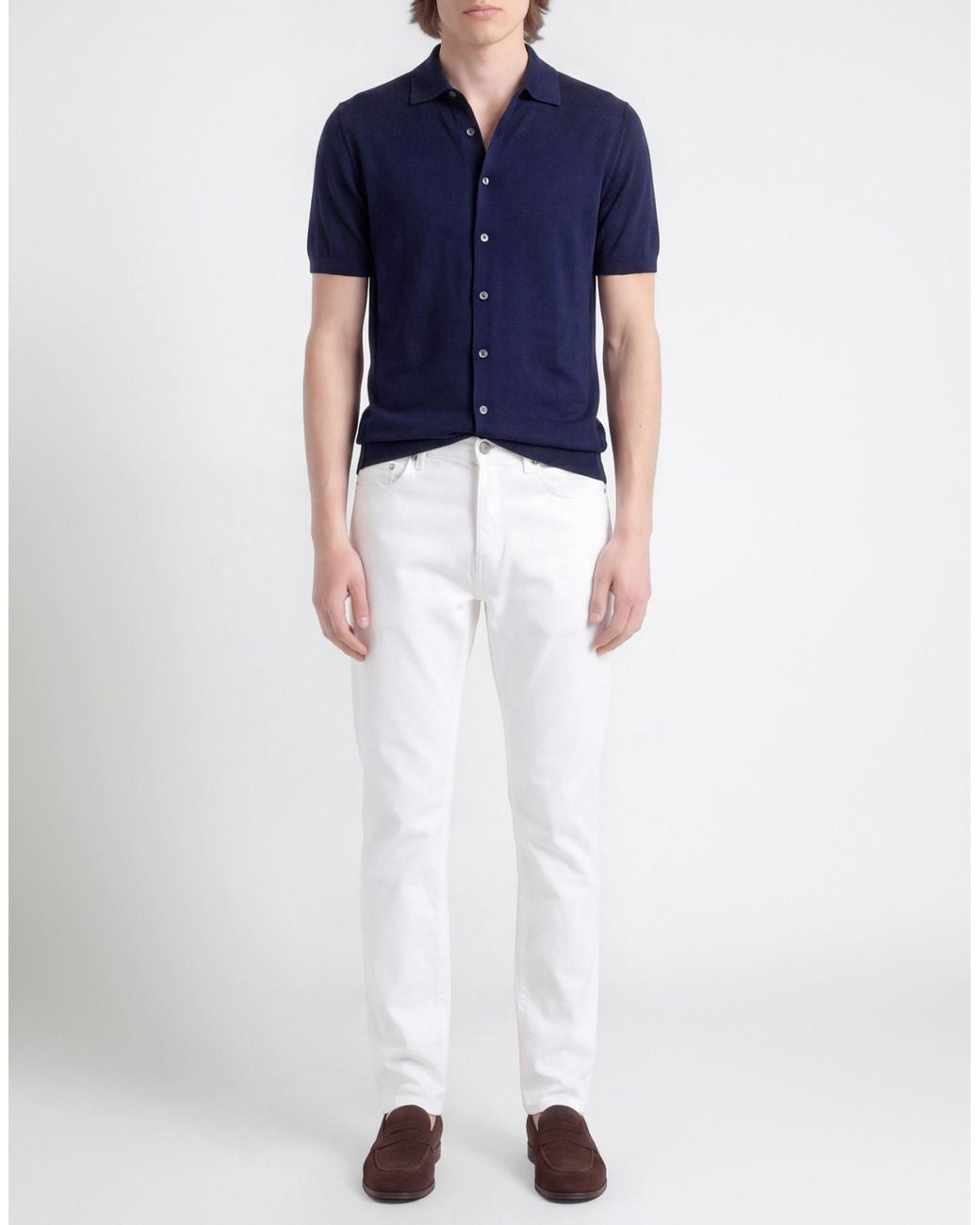 Moorer White Trouser for men