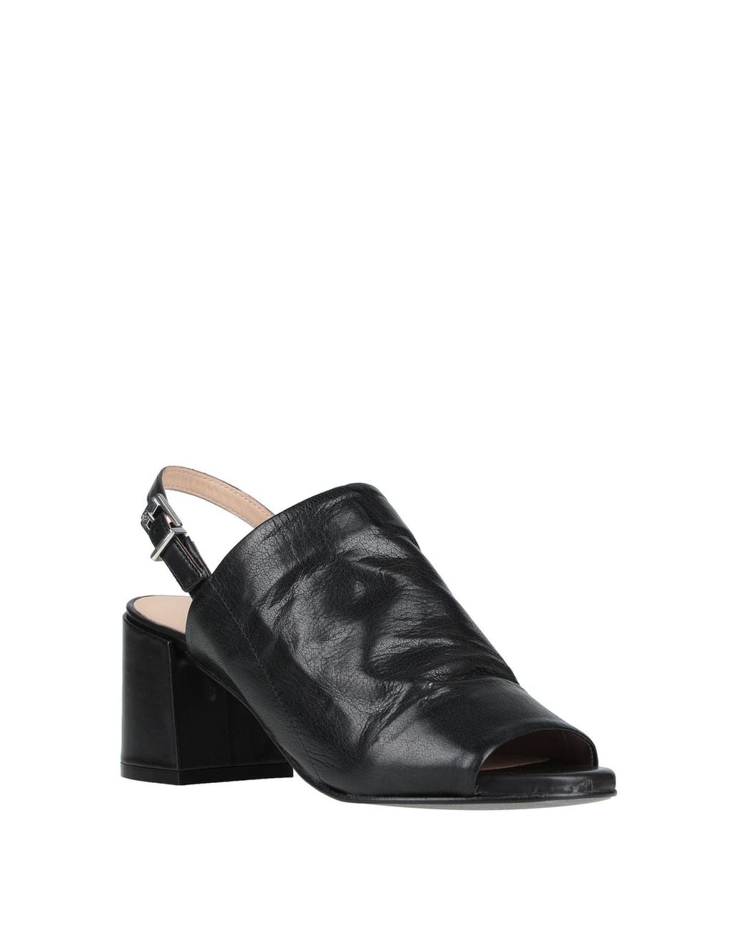 Carmens Black Sandals Leather