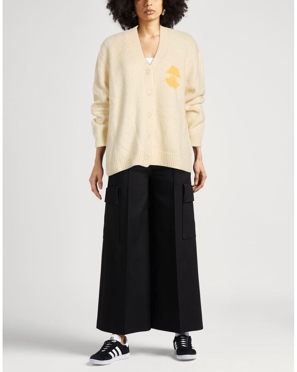 Autry Natural Cream Cardigan Wool, Nylon, Acrylic, Alpaca Wool, Polyester