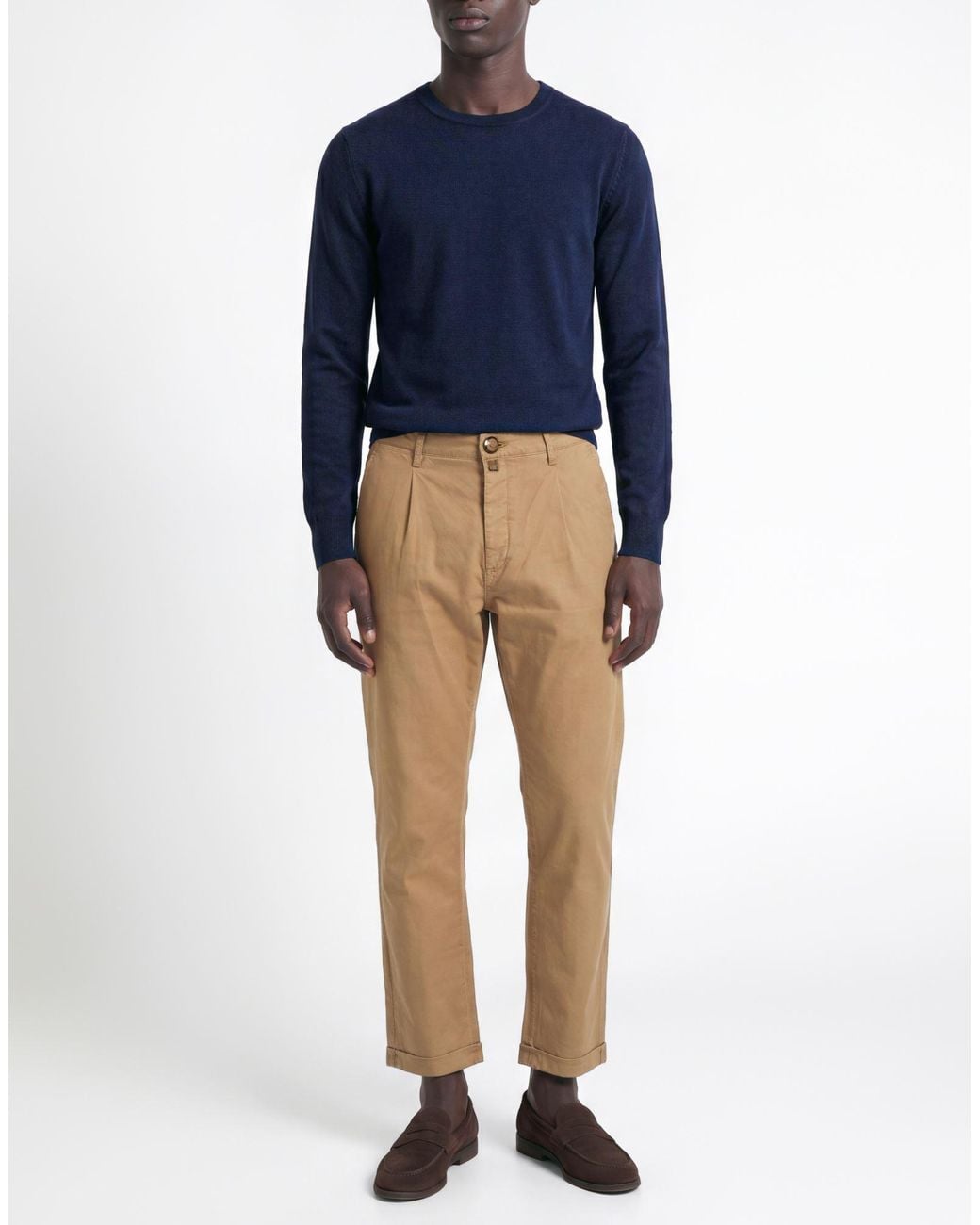 Jacob Cohen Natural Camel Pants Cotton, Linen, Lyocell, Elastane for men