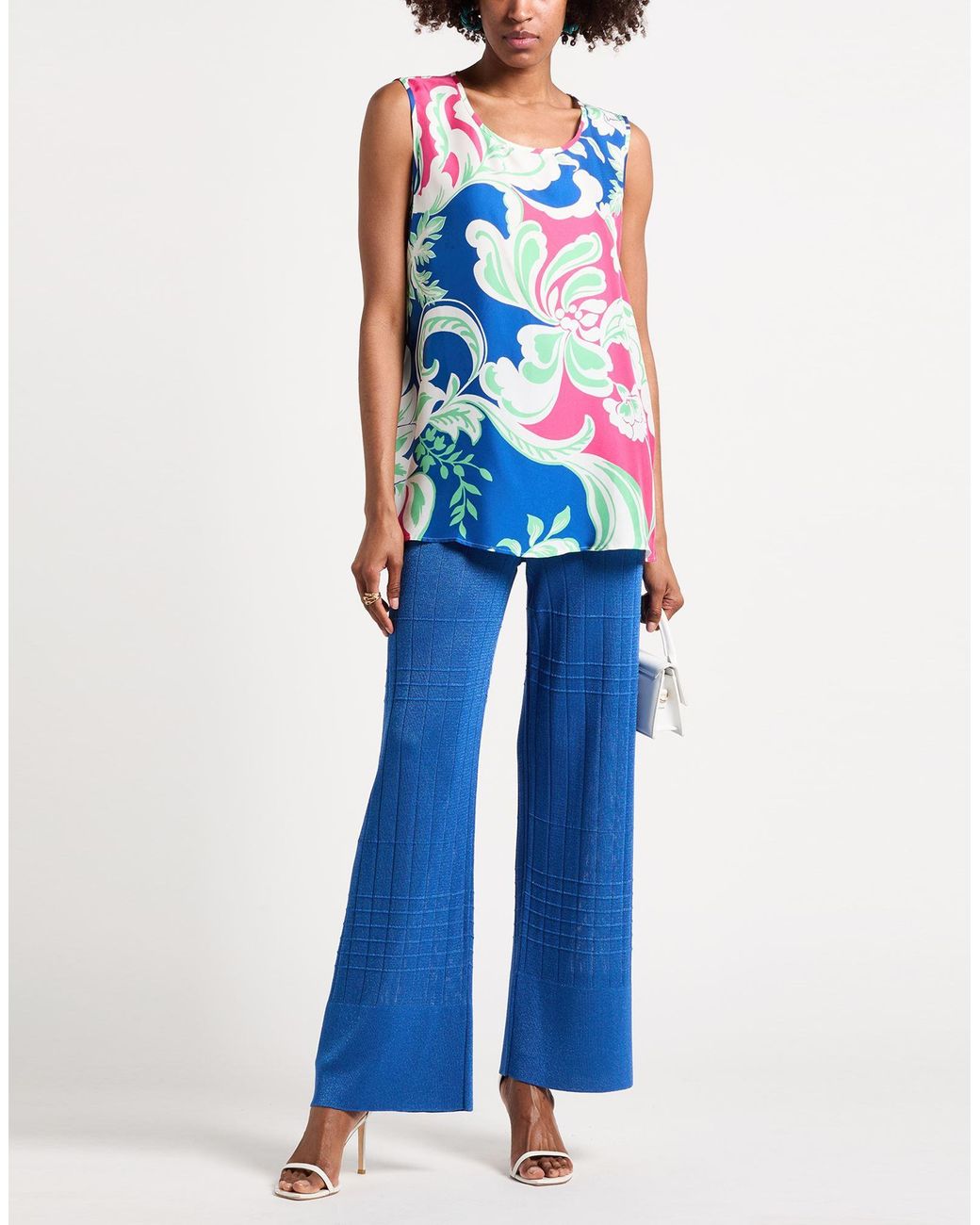 Marina Rinaldi Blue Top Silk