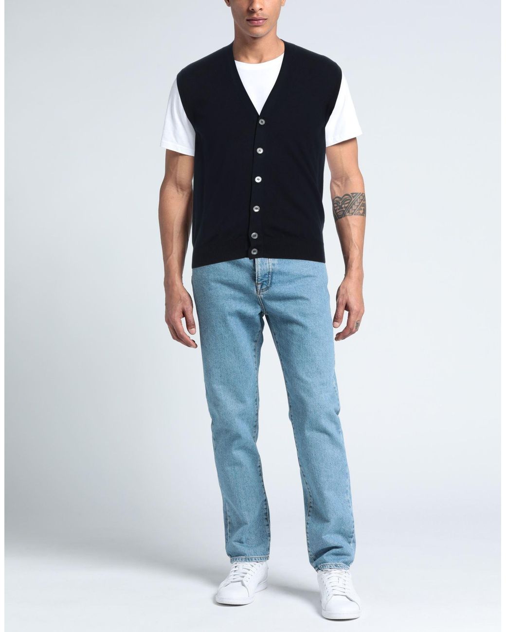 Gran Sasso Blue Midnight Cardigan Cotton for men