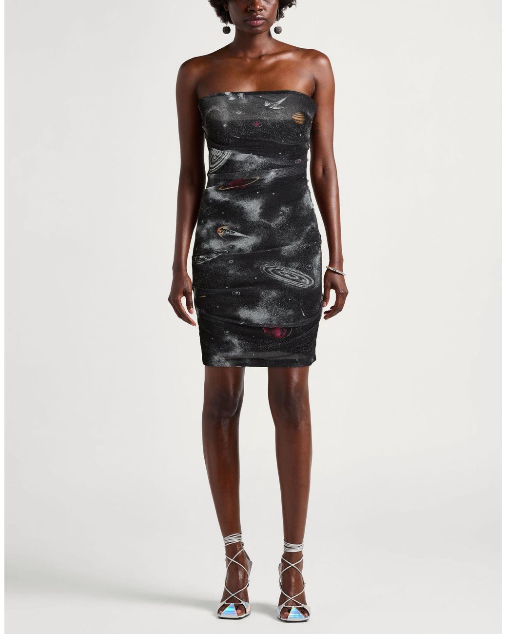 Moschino Mini Dress Polyester, Elastane in Black