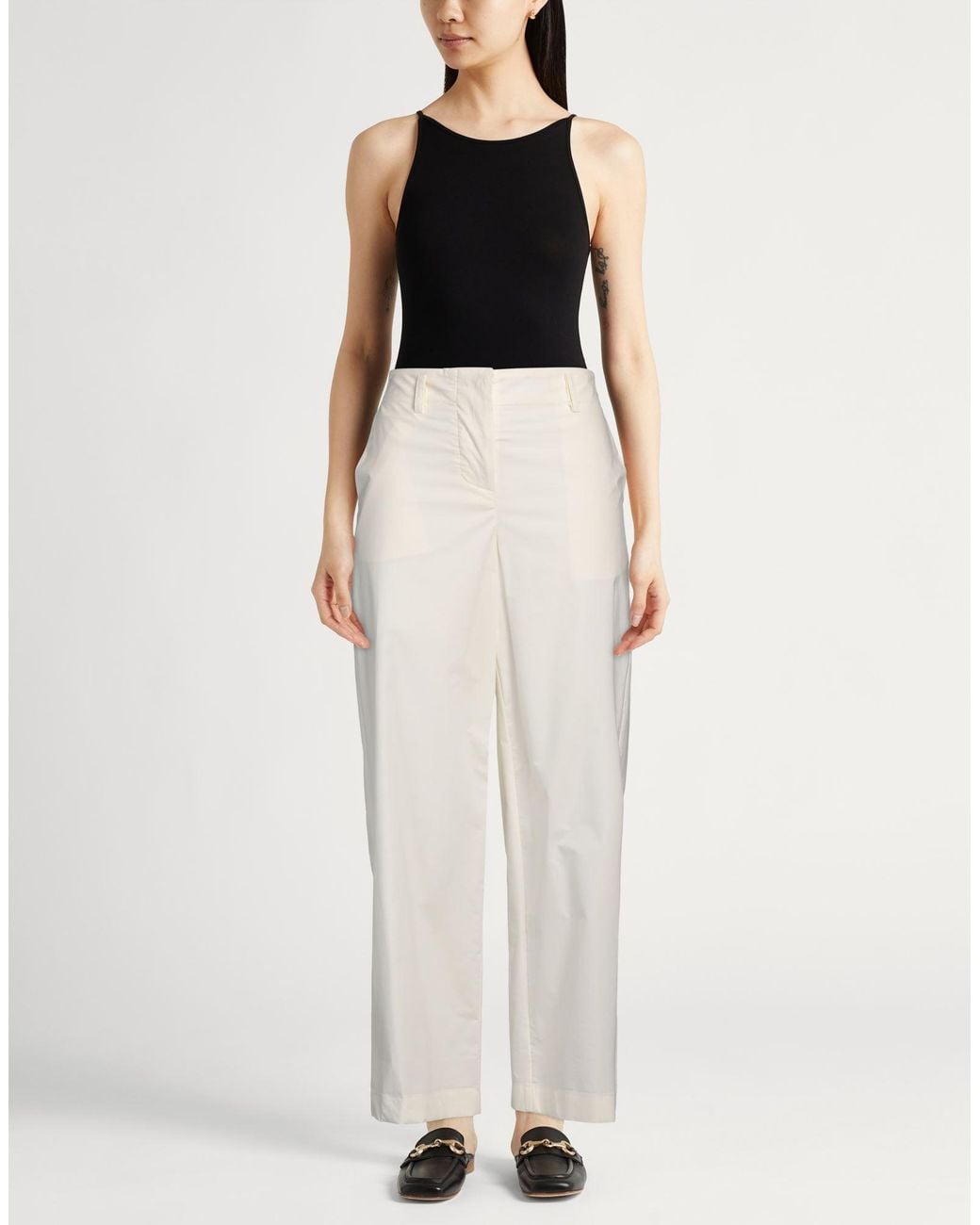 Erika Cavallini Semi Couture White Trouser