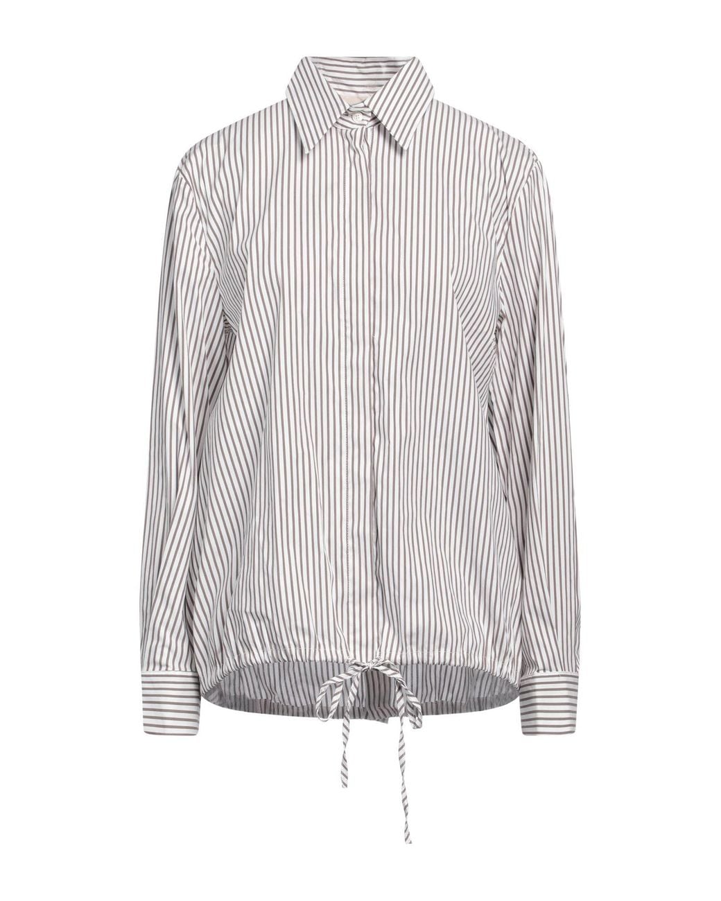 Semicouture Gray Shirt Cotton, Polyamide, Elastane