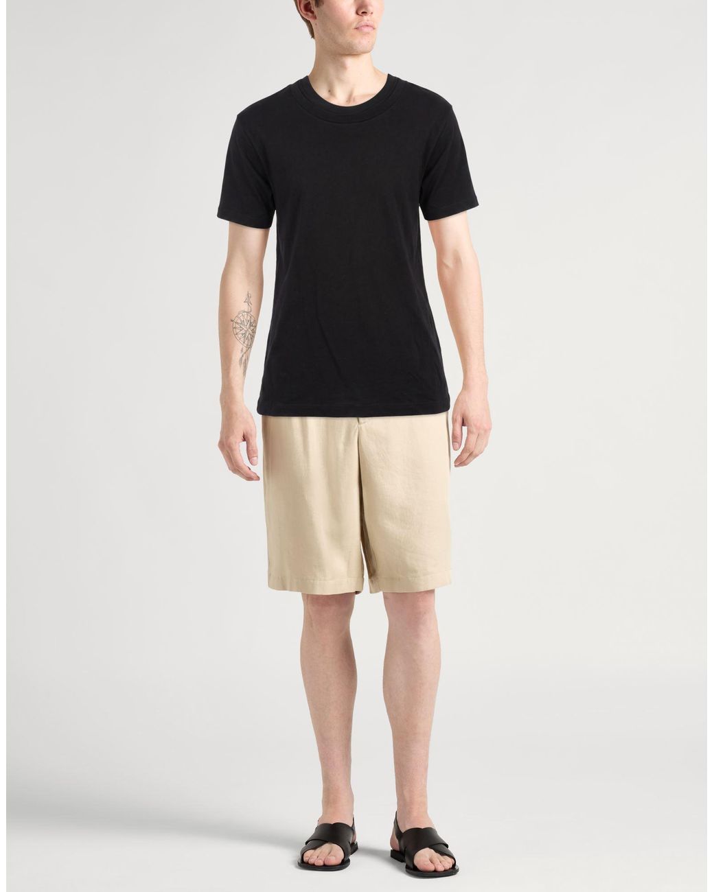Moncler Black T-Shirt Cotton for men