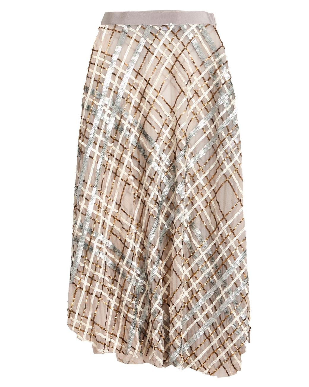 Elisabetta Franchi White Midi Skirt