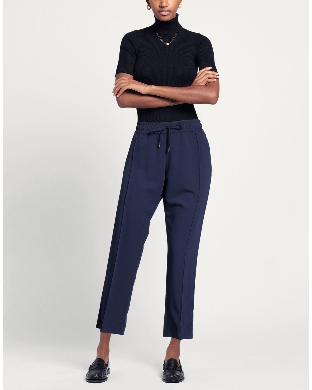Cruna Blue Midnight Pants Polyester, Viscose, Elastane